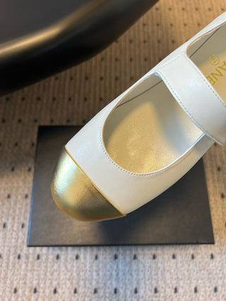 Round Toe Patchwork Style Flat Mary Jane Shoes