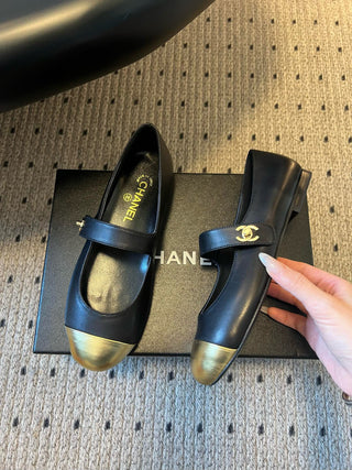 Round Toe Patchwork Style Flat Mary Jane Shoes