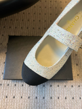 Round Toe Patchwork Style Flat Mary Jane Shoes