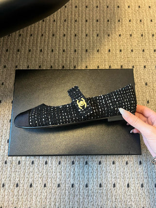 Round Toe Patchwork Style Flat Mary Jane Shoes