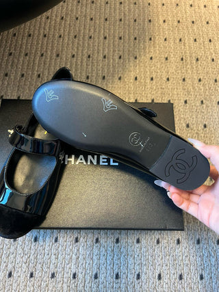 Round Toe Patchwork Style Flat Mary Jane Shoes