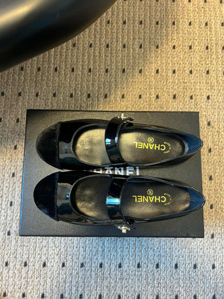 Round Toe Patchwork Style Flat Mary Jane Shoes