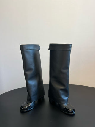 Chane * Round Toe Chunky Heel Trouser Boots