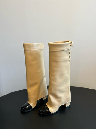 Chane * Round Toe Chunky Heel Trouser Boots