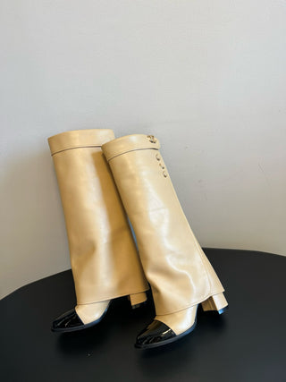 Chane * Round Toe Chunky Heel Trouser Boots