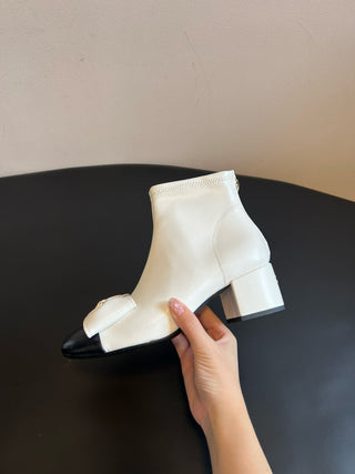 Chane* bow-embellished block-heeled ankle boots