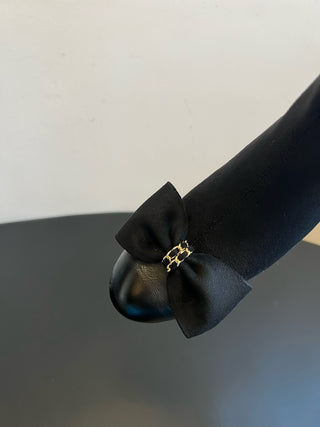 Chane* bow-embellished block-heeled ankle boots