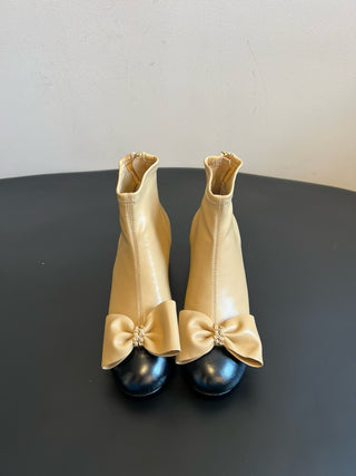 Chane* bow-embellished block-heeled ankle boots