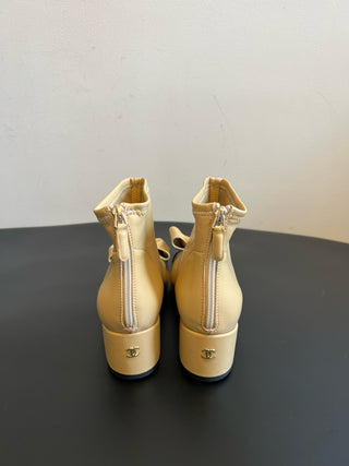 Chane* bow-embellished block-heeled ankle boots