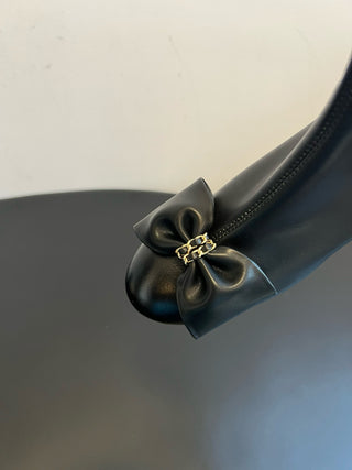 Chane* bow-embellished block-heeled ankle boots