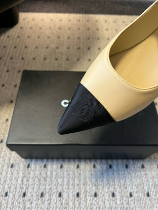 Chane* Pointed-Toe Panelled Mary Janes