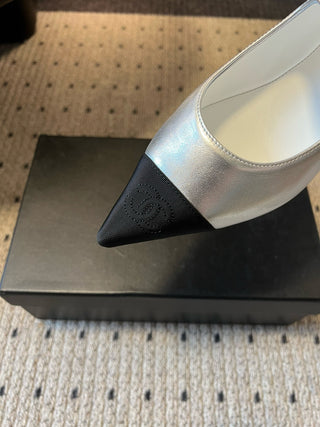 Chane* Pointed-Toe Panelled Mary Janes