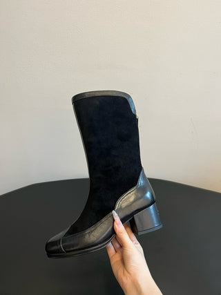Chane* Pointed-Toe Panelled Mary Janes
