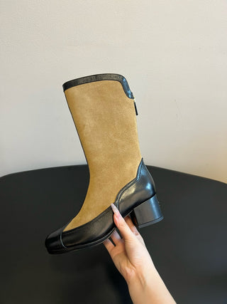 Chane* Pointed-Toe Panelled Mary Janes
