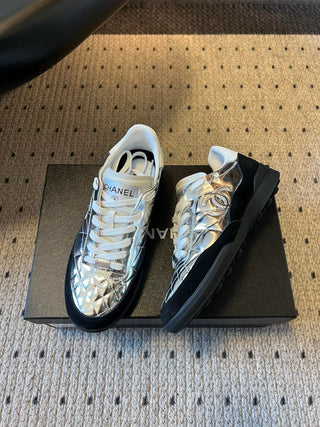 CHANE* Silver Shiny Sport Sneakers