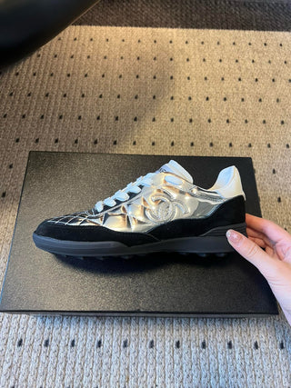 CHANE* Silver Shiny Sport Sneakers