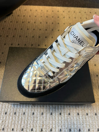 CHANE* Silver Shiny Sport Sneakers
