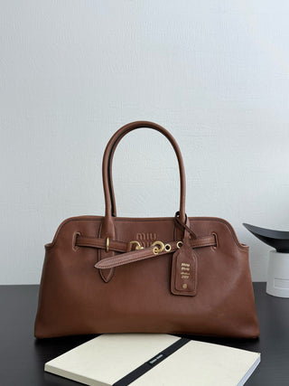 mi⭐️mi⭐️ Retro Tote Bag, Horizontal Brown