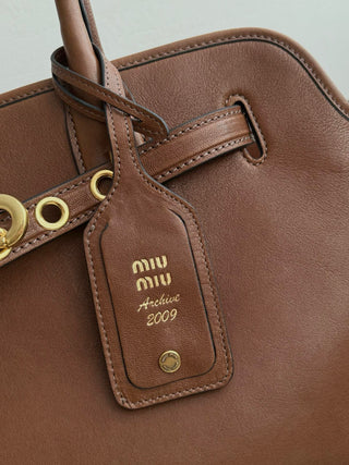 mi⭐️mi⭐️ Retro Tote Bag, Horizontal Brown