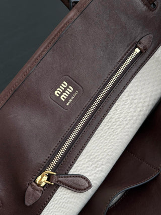 mi⭐️mi⭐️ Retro Tote Bag, Horizontal, Coffee Color