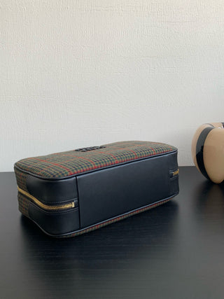 mi⭐️mi⭐️ Houndstooth briefcase, black