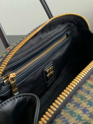 mi⭐️mi⭐️ Houndstooth Bowling Bag (Black)