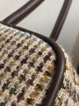 mi⭐️mi⭐️ Houndstooth Bowling Bag Beige