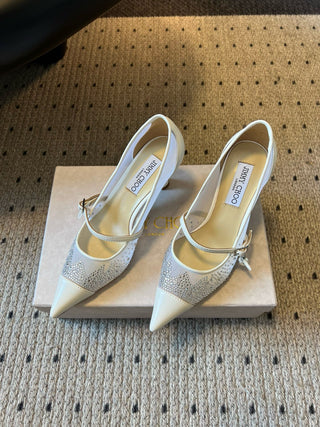 Jimmy Cho* Vintage Elegant Mary Jane Pointed Toe Pumps