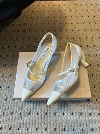 Jimmy Cho* Vintage Elegant Mary Jane Pointed Toe Pumps