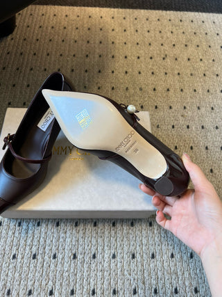 Jimmy Cho* Vintage Elegant Mary Jane Pointed Toe Pumps