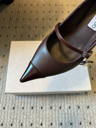 Jimmy Cho* Vintage Elegant Mary Jane Pointed Toe Pumps