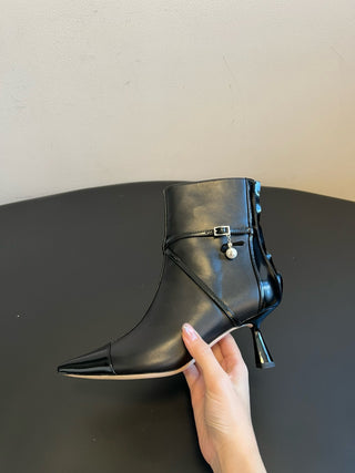 Jimmy Cho* vintage pearl drop pointed toe stiletto boots