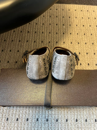 26ss Flat Round Hollow-Out Mary Jane Shoes