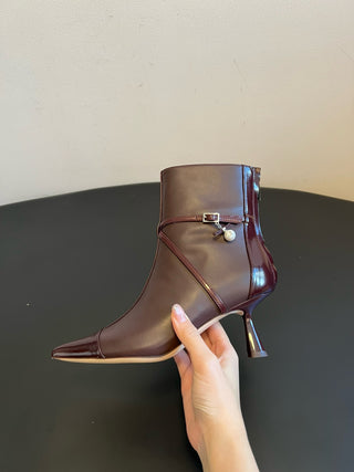 Jimmy Cho* vintage pearl drop pointed toe stiletto boots