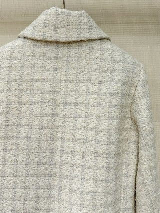 Chane 25K Black Tweed Sequined Jacket