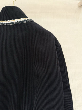 Chane 25K Métiers d'Art collection new top-tier striped corduroy jacket