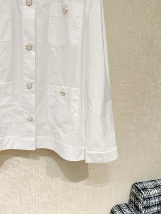 CHANE*25K series white four-pocket shirt