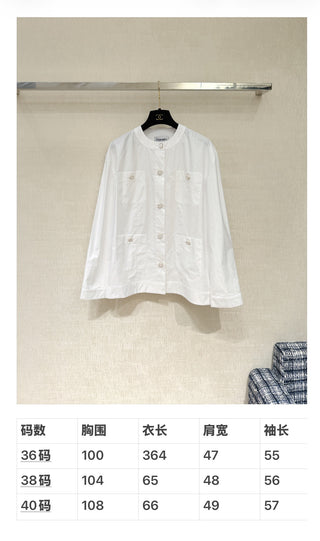 CHANE*25K series white four-pocket shirt