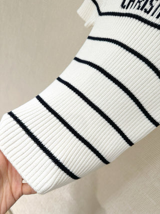 26C Early Spring Collection Striped Knit Short-Sleeve