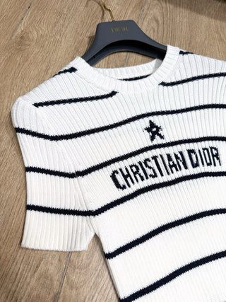 26C Early Spring Collection Striped Knit Short-Sleeve