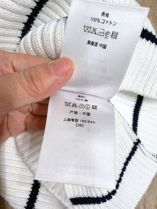 26C Early Spring Collection Striped Knit Short-Sleeve