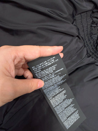 Prad* Autumn/Winter New Style Stand Collar Leather Belt Belt Wool Down Jacket