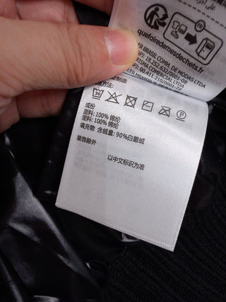 Moncle* Simple Collared Wool Knit Patchwork Jacket with Single Down Jacket