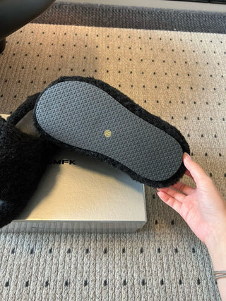 SMF* Platform Plush Open-Toe Slippers