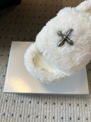 SMF* Platform Plush Open-Toe Slippers