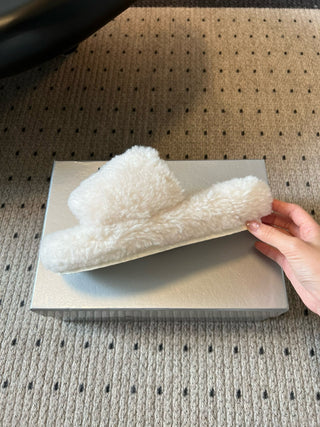 SMF* Platform Plush Open-Toe Slippers