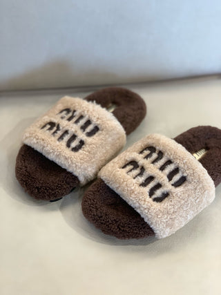miumi* autumn and winter fur slippers