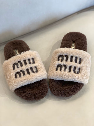 miumi* autumn and winter fur slippers