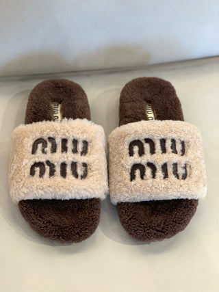 miumi* autumn and winter fur slippers