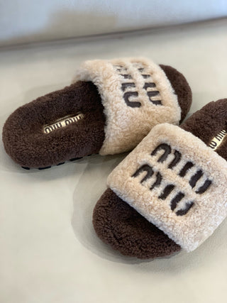 miumi* autumn and winter fur slippers